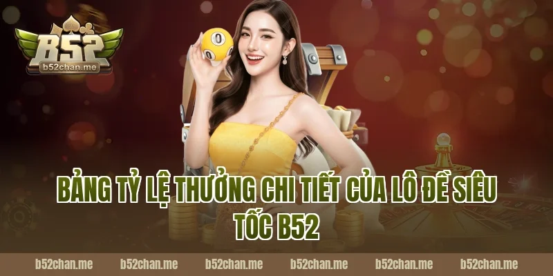 Bảng Tỷ Lệ Thưởng Chi Tiết Của Lô Đề Siêu Tốc B52